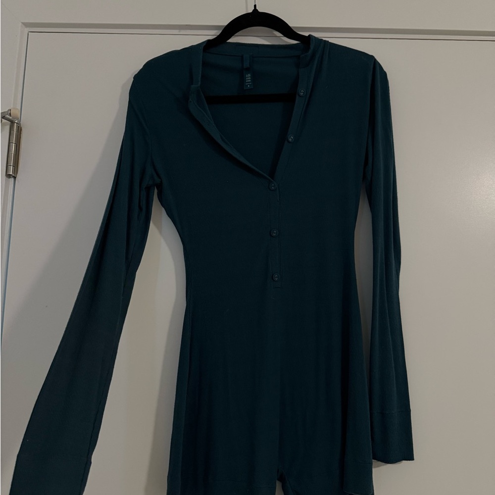 Women's Teal Button-Up Top